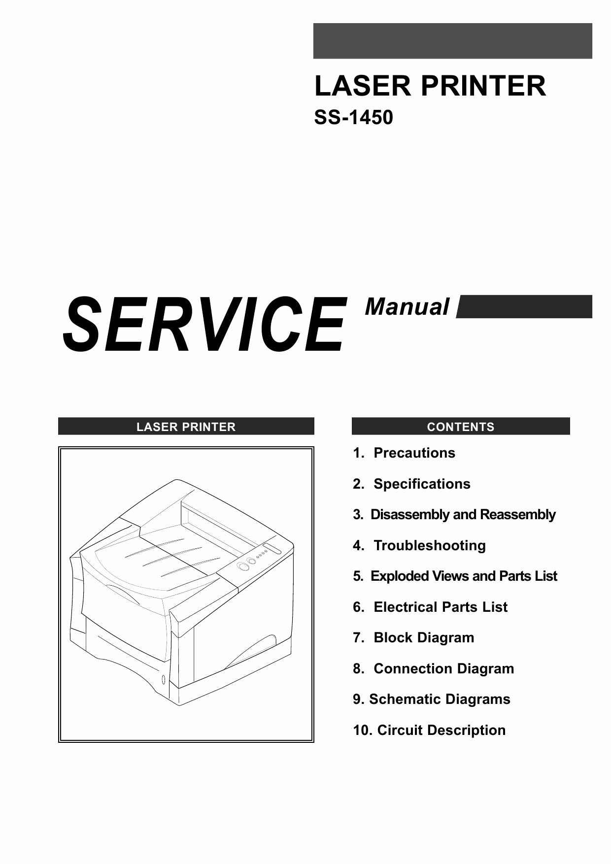 Samsung Laser-Printer SS-1450 Parts and Service Manual-1